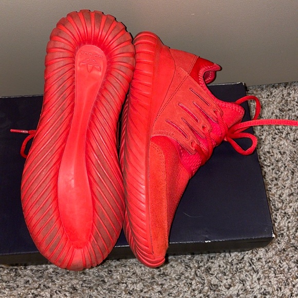 Limited Edition All Red Adidas Tubulars UNISEX - Picture 2 of 4